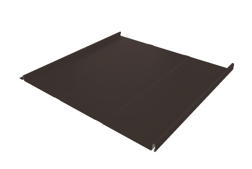 Фальц двойной стоячий Line Grand Line 0,45 PE с пленкой на замках RR 32 темно-коричневый