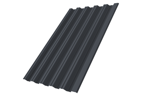 Профнастил НС35 R 0.45 PE RAL 7024 мокрый асфальт