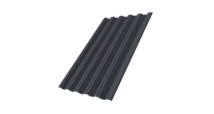 Профнастил HC35R 0,5 Rooftop Бархат RAL 7024 мокрый асфальт
