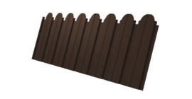 Профнастил С10В фигурный 0,45 Drap TwinColor RAL 8017 шоколад