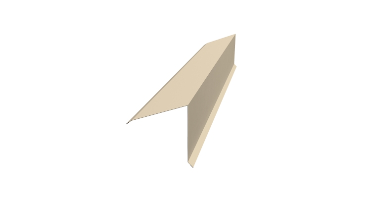 Планка конька односкатной кровли 160x160 0,45 PE с пленкой RAL 1015 светлая слоновая кость (3м)