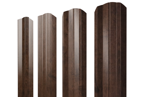 Штакетник М-образный A фигурный 0,45 Print-Double Elite Antique Wood