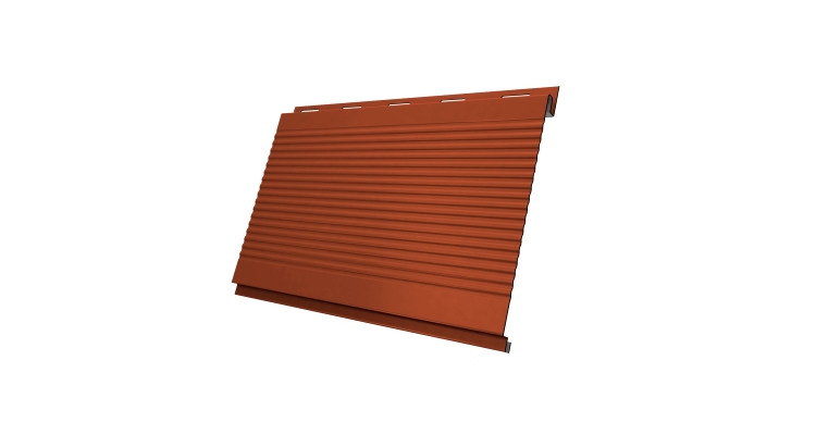Вертикаль 0,2 gofr 0.5 Satin Matt с пленкой RAL 8004 терракота