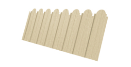 Профнастил C10A фигурный 0.45 Print Elite Milky Wood TwinColor