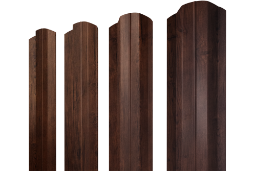 Штакетник М-образный B фигурный 0,45 Print Premium Cherry Wood Fresh TwinColor
