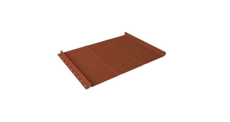 Кликфальц Line Grand Line 0.45 Drap TR с пленкой на замках RAL 8004 терракота