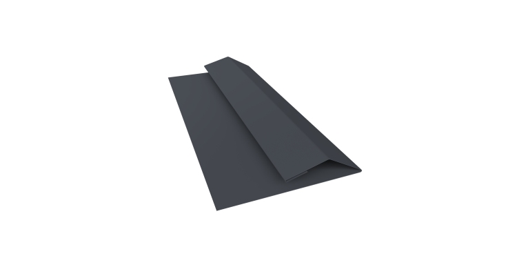 Планка финишная Блок-хаус new 0,45 Drap TwinColor RAL 7024 мокрый асфальт (2м)