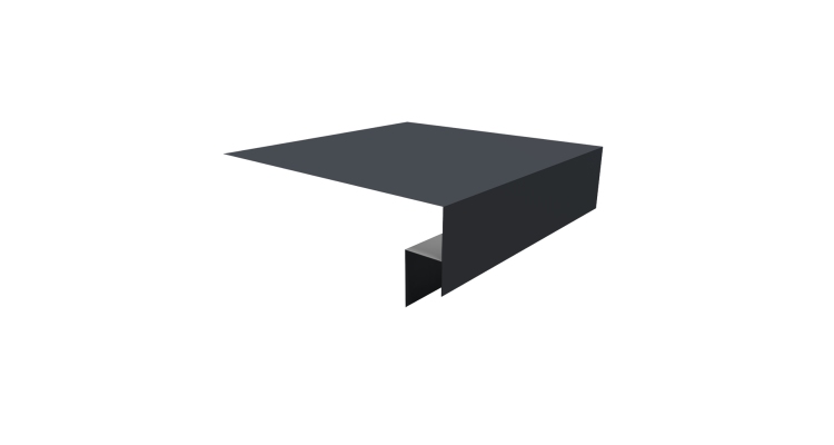 Планка околооконная сложная Блок-хаус new 250х50х27 (j-фаска) 0,45 Drap ST RAL 7024 мокрый асфальт (3м)