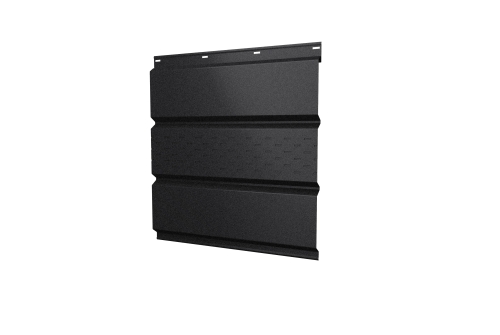 Софит металлический центральная перфорация 0,5 Satin Matt TX с пленкой RAL 9005 черный