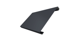 Ламель лицевая 200 забора жалюзи Texas 0.45 Drap TR с пленкой RAL 7024 мокрый асфальт