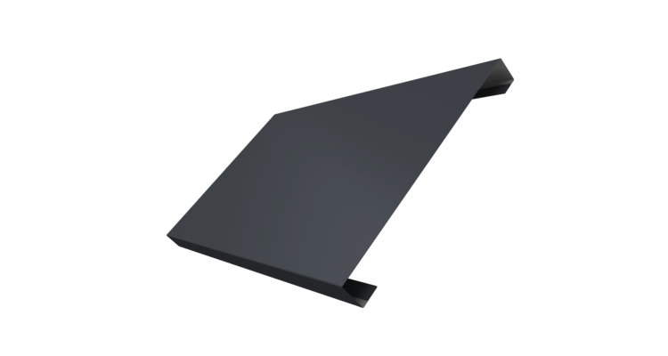 Ламель лицевая 200 забора жалюзи Texas 0.45 Drap-double TX RAL 7024 мокрый асфальт