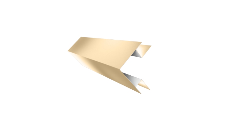 Планка угла внешнего сложного Экобрус Grand Line 0,45 PE с пленкой RAL 1014 слоновая кость (2м)