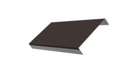 Ламель обратная 125 забора жалюзи Texas 0.5 PurLite Matt с пленкой RR 32 темно-коричневый