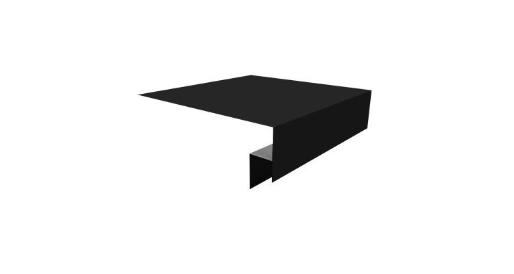 Планка околооконная сложная Экобрус Grand Line 200х50х25 0,45 Drap TR RAL 9005 черный (2м)