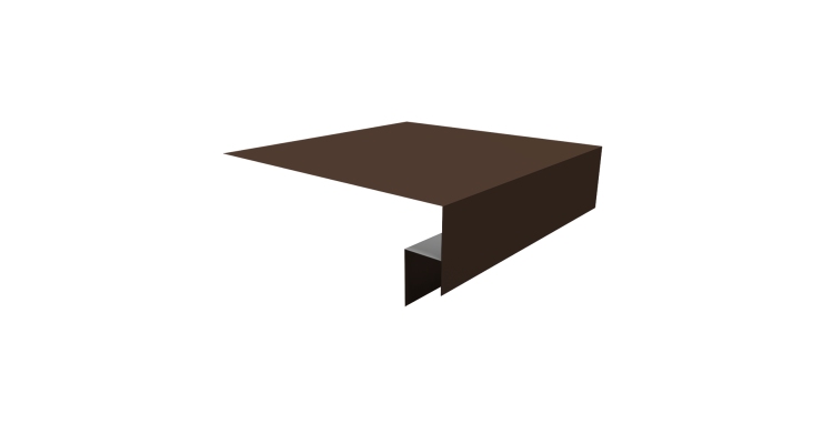 Планка околооконная сложная Экобрус Grand Line 200х50х25 0,5 Satin с пленкой RAL 8017 шоколад (3м)