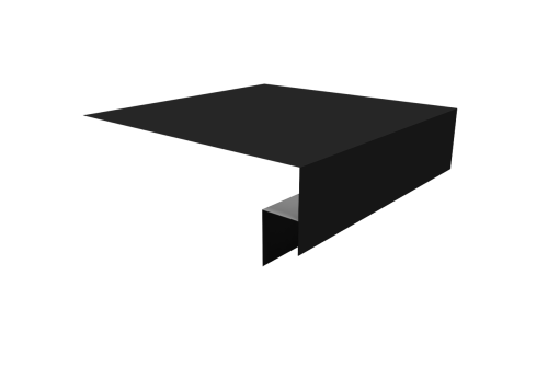 Планка околооконная сложная Экобрус Grand Line 250х50х25 0,45 Drap TX RAL 9005 черный (3м)