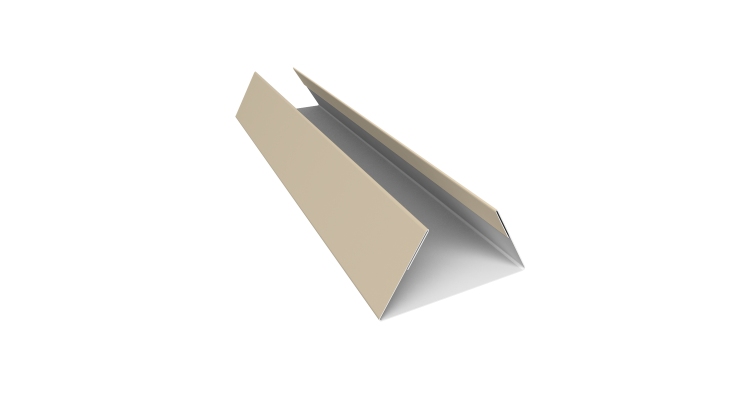 Планка стыковочная составная нижняя 0,45 PE с пленкой RAL 1015 светлая слоновая кость (3м)