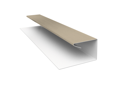 Планка П-образная завершающая сложная (КД) 0,45 Drap TX RAL 1015 светлая слоновая кость (3м)