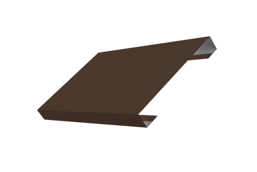 Ламель лицевая 150 забора жалюзи Texas стартовая/финишная для калиток и ворот 0.45 Drap TX RAL 8017 шоколад