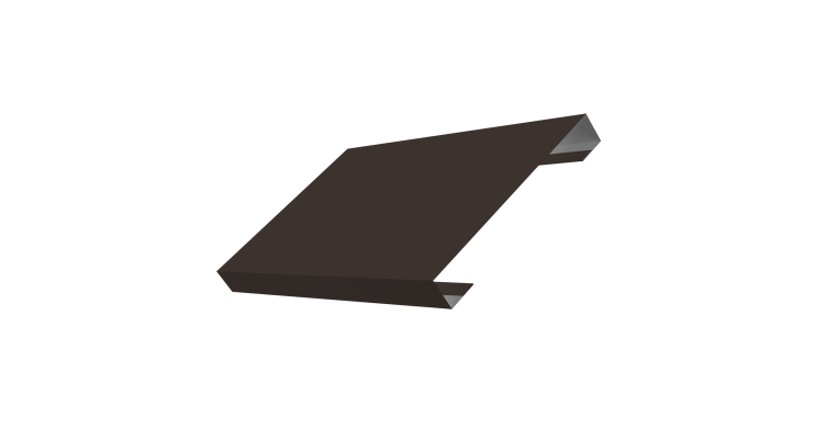 Ламель лицевая 150 забора жалюзи Texas стартовая/финишная для калиток и ворот 0.5 Drap TX RR 32 темно-коричневый