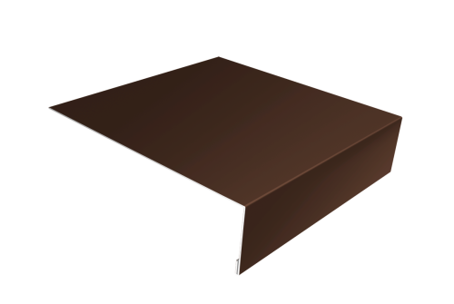 Планка лобовая/околооконная простая 190х50 0,5 Drap TX RAL 8017 шоколад (2м)