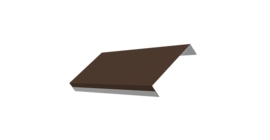 Ламель обратная 125 забора жалюзи Texas стартовая/финишная для калиток и ворот 0,45 Drap с пленкой RAL 8017 шоколад