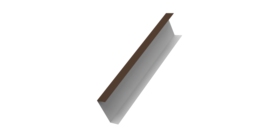 Декоративная накладка на столб универсальная 60х60 для забора жалюзи 0,5 PurPro RAL 8017 шоколад (2,5м)