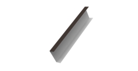 Декоративная накладка на столб универсальная 60х60 для забора жалюзи 0,5 PurPro Matt 275 RR 32 темно-коричневый (1,8м)