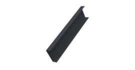 Декоративная накладка на столб универсальная 62х55 для забора жалюзи 0,45 PE-Double RAL 7024 мокрый асфальт (1,8м)