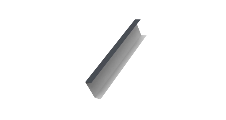 Декоративная накладка на столб универсальная 80х80 для забора жалюзи 0,45 Drap TX RAL 7024 мокрый асфальт (3м)