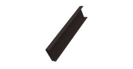 Декоративная накладка на столб универсальная 80х80 для забора жалюзи 0,5 Velur X RR 32 темно-коричневый (3м)