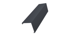 Декоративная накладка на столб универсальная угловая 60х60 для забора жалюзи 0,5 Satin Matt RAL 7024 мокрый асфальт (2,5м)