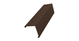 Декоративная накладка на столб универсальная угловая 62х55 для забора жалюзи 0,45 Drap TwinColor RAL 8017 шоколад (2м)