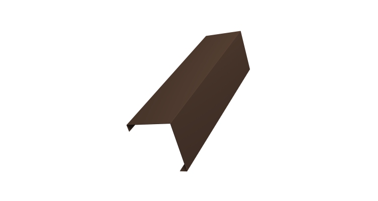 Декоративная накладка на столб универсальная угловая 62х55 для забора жалюзи 0,5 Atlas X RAL 8017 шоколад (2,5м)