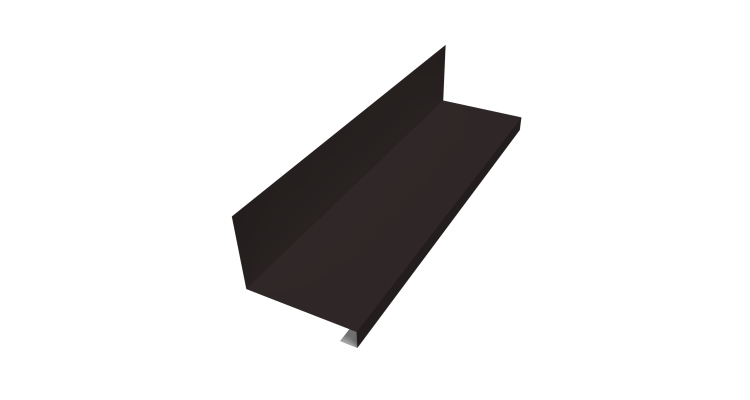 Планка примыкание нижнее к трубе фальц 0,45 Drap ST RAL 9005 черный (3м)