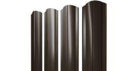 Штакетник Круглый фигурный 0,45 PE RR 32 темно-коричневый