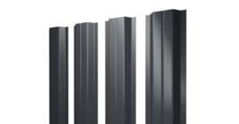 Штакетник П-образный А с прямым резом 0,5 Satin RAL 7024 мокрый асфальт