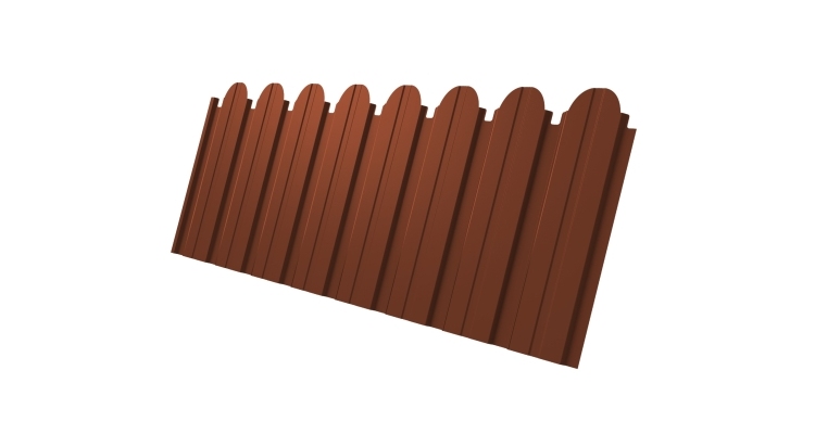 Профнастил С10B фигурный 0.45 Drap RAL 8004 терракота